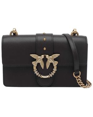 Pinko Mini Love One Jewel Buckle Crossbody Bag - Black