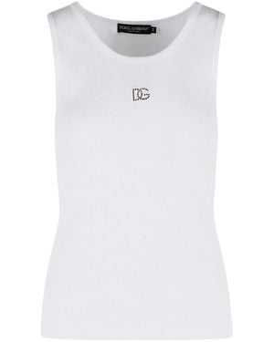Dolce & Gabbana Embellished Cotton Mock Neck Shirt Size 40 - White