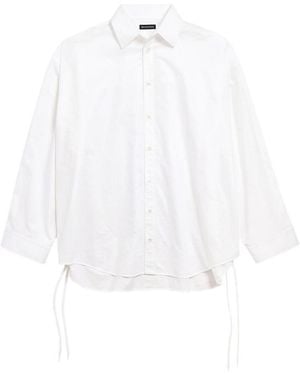 Balenciaga Cotton Lace-Up Shirt - White