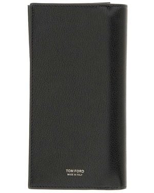 Tom Ford Vertical Leather Wallet - Black