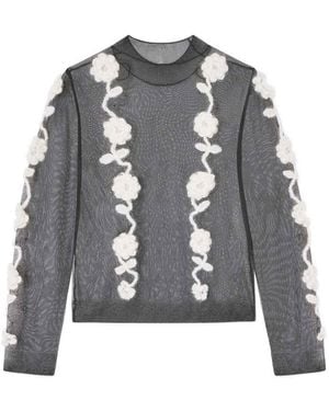 Ganni Crochet Top - Grey
