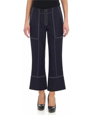 KENZO Stretch Fabric Trousers - Blue