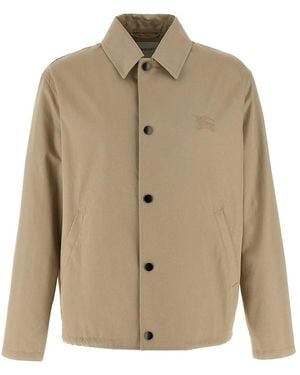 Burberry Gabardine Jacket - Natural