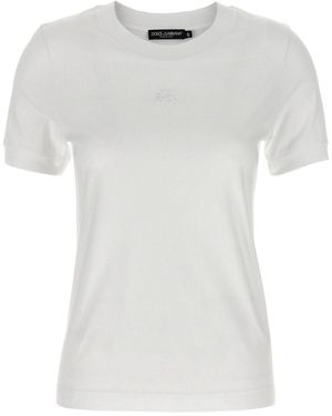 Dolce & Gabbana Logo Embroidery T-Shirt - White