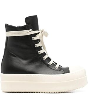 Rick Owens Mega Bumper Leather Sneakers - Black