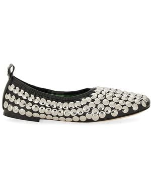Tory Burch Slip On Ballet Flats - White
