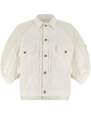 Sacai Hybrid Bomber Jacket - White