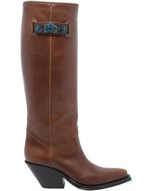 Chloé Texan Boots - Brown