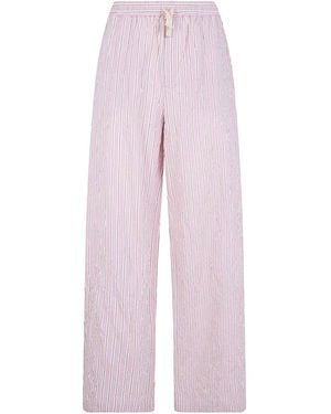 Nuur Striped Trousers - Pink