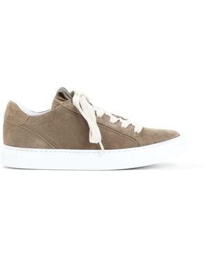 Brunello Cucinelli Suede Leather Trainers - White