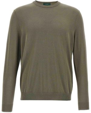 Zanone Cotton Jumper - Green
