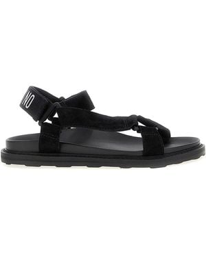 Moschino Sandal Logo - Black