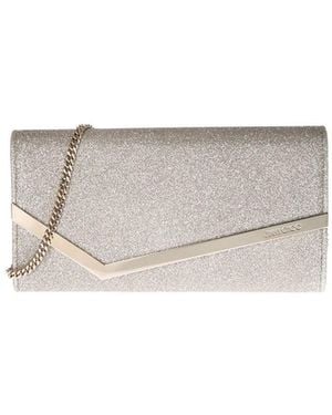 Jimmy Choo Emmie Platinum Colour Shoulder Bag - White