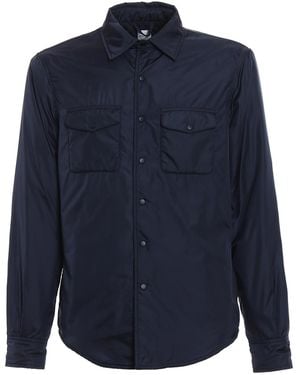 Aspesi Padded Lightly Padded Nylon Shirt Jacket - Blue