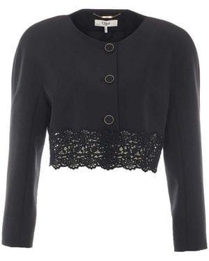 Chloé Cropped Jacket - Blue