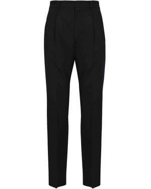 DSquared² One Pleat Wool Pants - Black