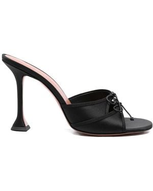 AMINA MUADDI Eleonora Slipper 95 Silk Sat - Black