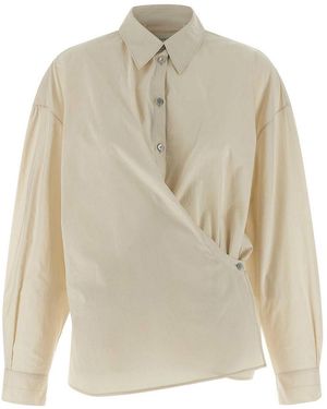 Lemaire 'Straight Collar Twisted' Shirt - White