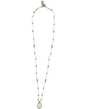 Sharing Long Pendant Necklace - White