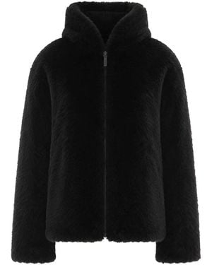 Yves Salomon Reversible Aviateur Shearling Jacket - Black