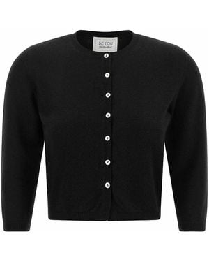 Be You Crew-Neck Cardigan - Black