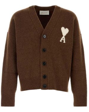 Ami Paris Rundhalspullover - Braun
