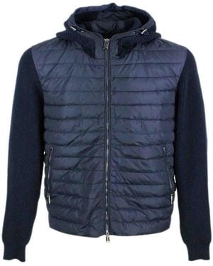 Add Down Hoodie Jacket - Blue