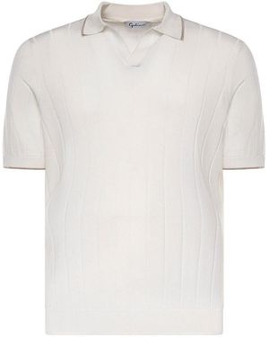 Giuliano Galiano Silk Polo - White