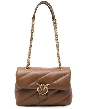 Pinko Borsa Trapuntata Classica Love Puff - Marrone