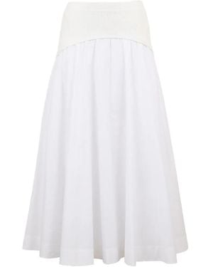 Jonathan Simkhai Ovie Midi Skirt - White
