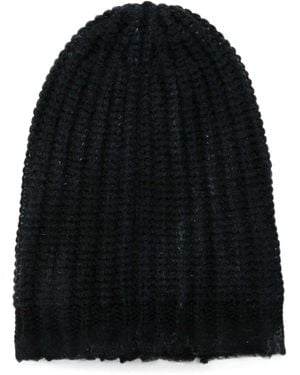 Avant Toi Hand Painted Corn Cob Stitch Hat - Black