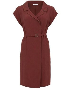 Patrizia Pepe Viscose Dress With Belt - Red