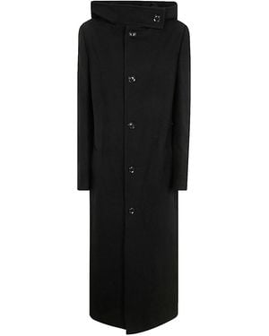 VELVETEEN NOTCHED LAPEL LONG JACKET – THE SHOP YOHJI YAMAMOTO