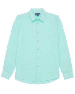 Vilebrequin Linen Shirt Solid - Blue