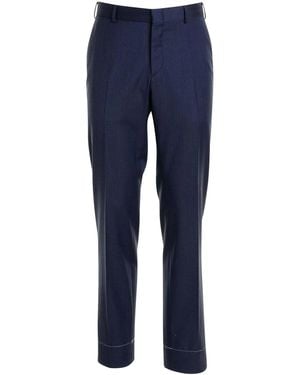 Brioni Zip Back Pocket Trousers - Blue
