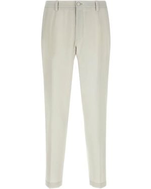 Dolce & Gabbana Poplin Wool Trousers - Natural