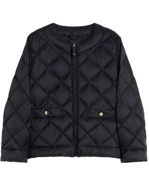 Max Mara Quilted Button-Fastening Jacket - Black