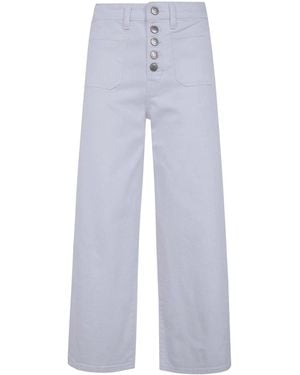 Ralph Lauren Saira Cropped Wide Leg Jeans - Blue