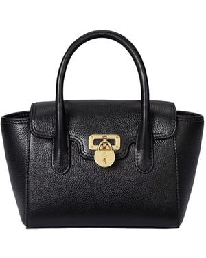 Ralph Lauren Tnnr Sm Schl-Satchel-Small - Black