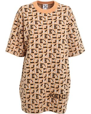 KENZO Monogram Jacquard Dress - Natural
