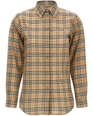 Burberry Emma Cotton Shirt - Natural