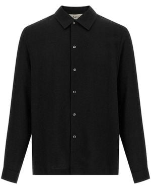 The Seafarer Sense Wool Shirt - Black