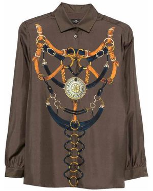 Etro Shirt Printed - Brown