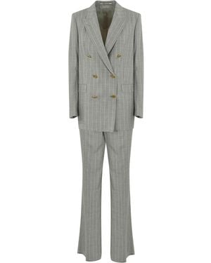 Tagliatore Jasmine Wool And Silk Suit - Grey