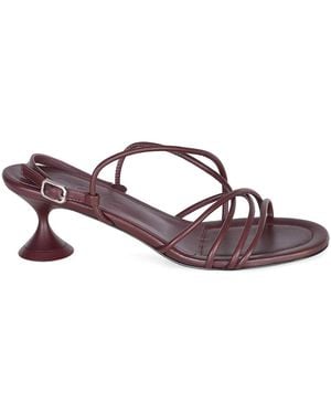 Poeve Sandals Made Of Leather - Brown
