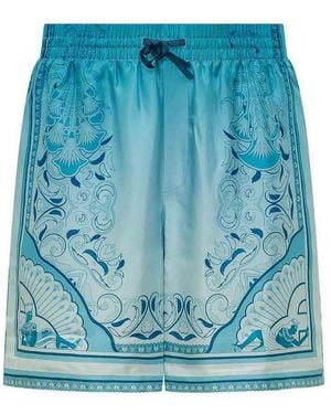 CASABLANCA Pantaloncini Di Seta - Blu