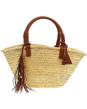 Alanui Icon Palm Leaf Big Handbag - Metallic