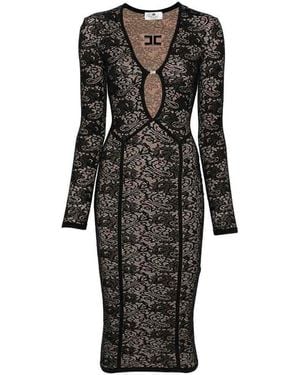 Elisabetta Franchi Elegant Lace Dress - Black