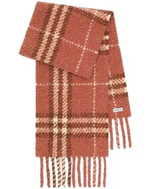 Burberry Check Boucle Scarf - Orange