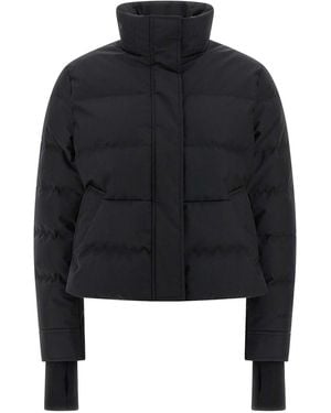 McQueen Cropped Down Jacket - Black